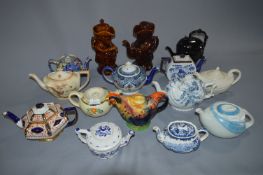 Collection of Fifteen Decorative Teapots
