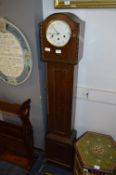 Oak Cased Granddaughter Clock with West Minster Ch