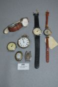 Collection of Wristwatches and a Chrome Pocket Wat