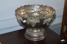 Silver Plated Champagne Trug with Grape Decoratio
