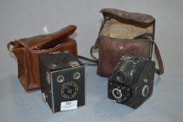 Vintage Cameras - Kodak Brownie and Ensign Fulvue