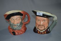 Two Royal Doulton Toby Jugs - Falstaf and Henry VI