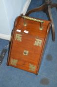 Mahogany Coal Box with Brass Mounts