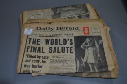 Collection of Early Newspapers Including Royalty a