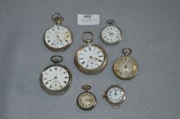 Collection of Silver and Plated Pocket Watches
