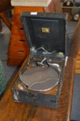 HMV Portable Wind Up Gramophone