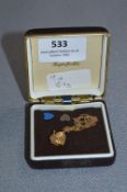 9cT Gold Chain & Heart Locket - Approx 3.1g