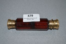 Double Ended Ruby Glass Scent Bottle