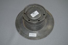 19th Century Pewter Sailing Ships Inkwell