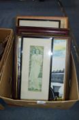 Box Containing Framed Vintage Prints - Vanity Fair