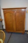 Victorian Mahogany Two Door Wardrobe on Bun Feet