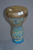Painted Pottery African Drum