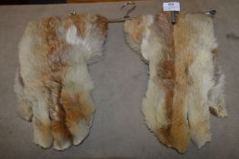 Pair of Fur Gloves and Fur Muff