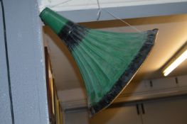 Green Painted Gramophone Horn