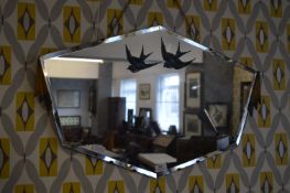 Art Deco Bevelled Edge Wall Mirror