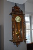 Large Walnut Cased Pendulum Wall Clock