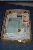 Box of Local Ephemera Documents Including Receipts