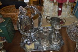 Chrome Plated Ware; Fire Side Companion Set, Tray,