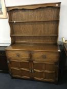 Light Oak Welsh Dresser with Paneled Doors