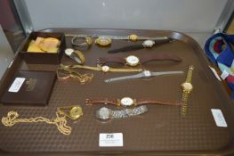 Tray Lot; Ladies Wristwatches