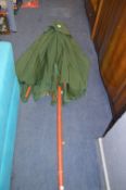 Green Garden Parasol with Pole