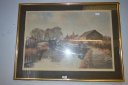 Gilt Framed Print - Grindley Brook Bridge, Near Wi