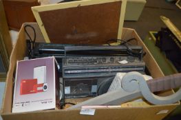 Box Containing Radios, Video Camcorder, etc.