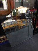 Five Panel Fan Shaped Wall Mirror