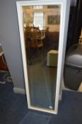 White Painted Rectangular Framed Wall Mirror