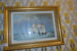 Gilt Framed Print - A Stormy Sky