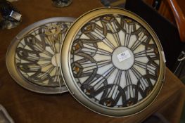 Pair of Tiffany Style Circular Ceiling Lights (Mat
