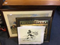 Large Horse Racing Print, Mat Print, Disney, etc.