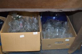 Two Boxes Containing Drinking Glassware etc.