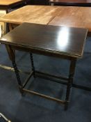 Oak Occasional Table on Barley Twist Legs