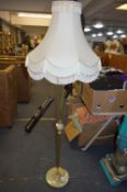 Onyx & Brass Standard Lamp with Shade