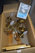Five Branch Ceiling Light Fitting, Single Spotligh