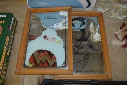 Two Printed Mirrors - Vogue & Mucha