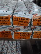 *Two Boxes of Ten 2500mm Square Smooth Files