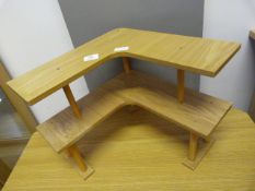 Light Oak Corner Shelf Unit