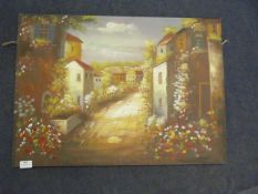 Acrylic on Canvas - Continental Street Scene