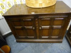 Oak Unit Base Cabinet with Paneled Doors