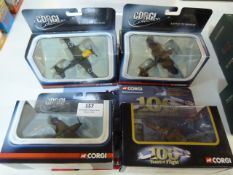 Four Corgi Diecast Model WWII Aircraft and a Magaz