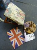 Metal Union Jack Wall Sign, Folding Bed Table, etc