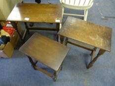 Oak Nest of Three Tables