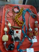 Tray Lot of Beaded Necklaces