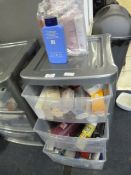 Three Height Storage Drawers and Contents of Assor