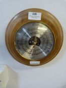 Circular Wood Framed Wall Barometer