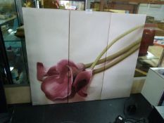 Triple Print on Canvas - Flower