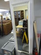 White Framed Rectangular Wall Mirror