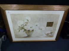 Gilt Framed Print - Still Life Flowers